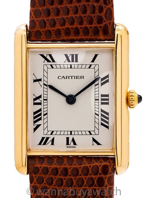 cartier vintage tank watch|pre owned cartier tank watches.